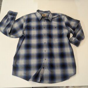 The Foundry Supply Co. Plaid Button Down Size 2XLT Blue/Gray